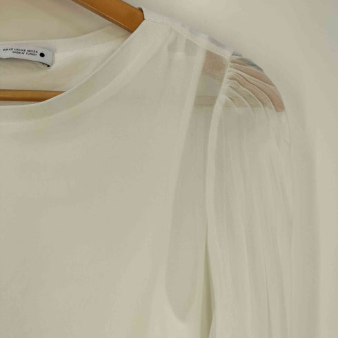 ザラ ZARA シアー プリーツ ブラウス レディース import:XS