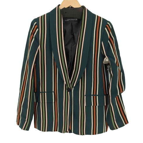 ザラ ZARA ストライプ テーラードジャケット レディース import:M