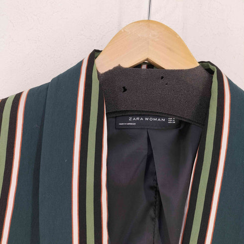 ザラ ZARA ストライプ テーラードジャケット レディース import:M