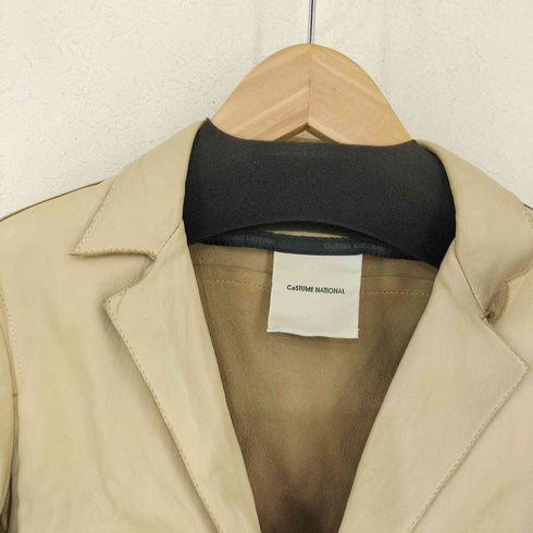 コスチュームナショナル CoSTUME NATIONAL レザー 3Bテーラードジャケット レディース 38