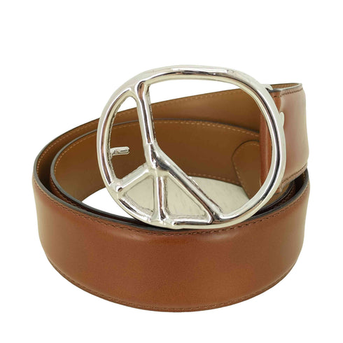 ニードルズ Needles Peace Buckle Belt Steer Lthr メンズ