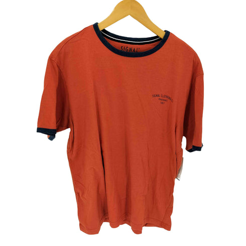 シグナル SIGNAL コットンフロントプリントリンガーTシャツ メンズ JPN:XL