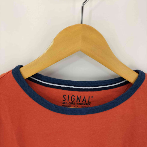 シグナル SIGNAL コットンフロントプリントリンガーTシャツ メンズ JPN:XL