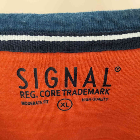 シグナル SIGNAL コットンフロントプリントリンガーTシャツ メンズ JPN:XL