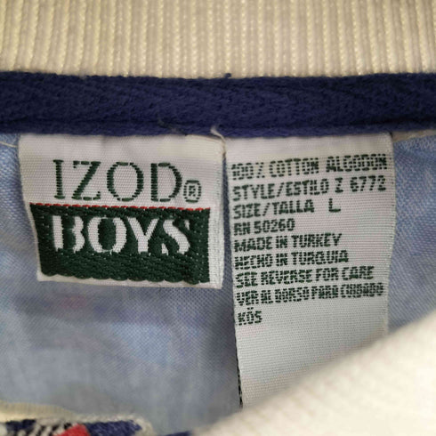アイゾッド IZOD 90S コットン総柄鹿の子ポロシャツ メンズ JPN:L