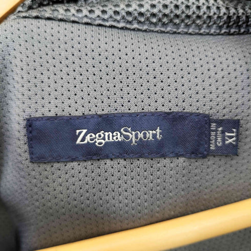 ゼニアスポーツ Zegna sport ナイロン切替 ジップアップ フリースジャケット メンズ import:XL