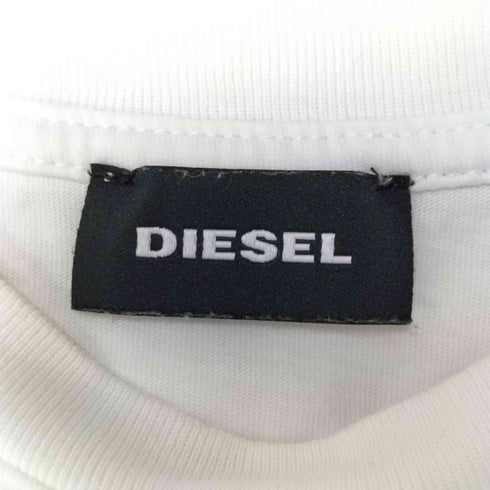 ディーゼル DIESEL ロゴ ドッキング クルーネックTシャツ レディース import:M