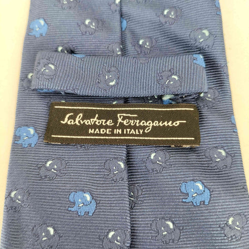 サルヴァトーレフェラガモ Salvatore Ferragamo ゾウ柄 ネクタイ メンズ