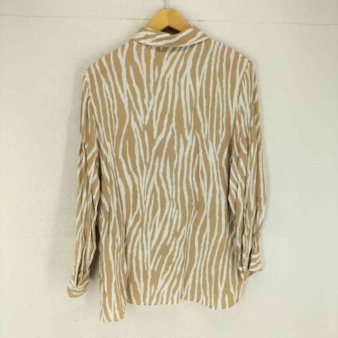 ザラ ZARA ゼブラ柄シルクシャツ レディース JPN:M