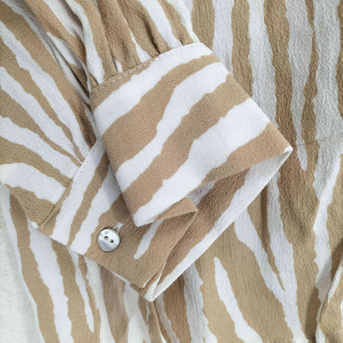 ザラ ZARA ゼブラ柄シルクシャツ レディース JPN:M