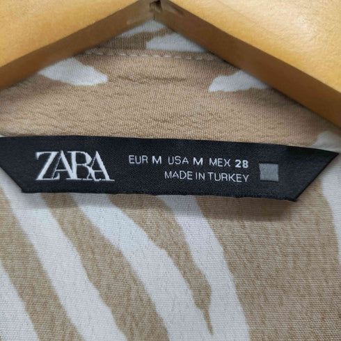ザラ ZARA ゼブラ柄シルクシャツ レディース JPN:M