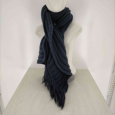 イッセイミヤケ ISSEY MIYAKE 変形フリンジ ウールマフラー レディース