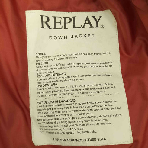 リプレイ REPLAY リブ切替ダウンジャケット レディース S