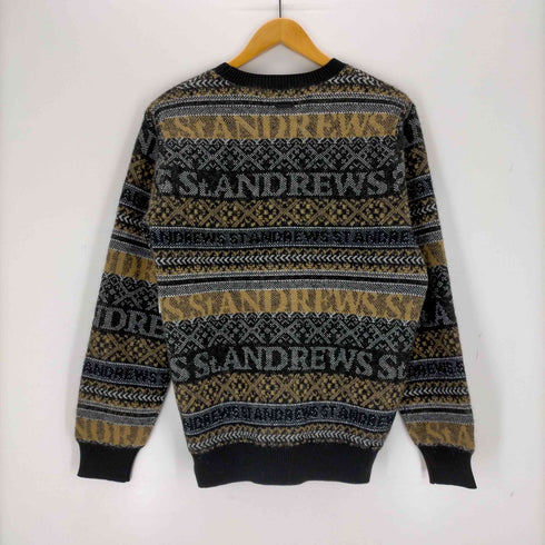 セントアンドリュース St. Andrews ボーダーノルディックジャガード クルーネックニットプルオーバー メンズ JPN:M