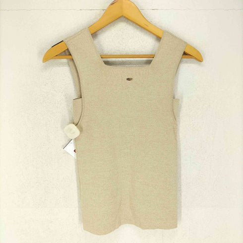 アニュアンス anuans 24ss スクエアネックコンパクトニットトップス レディース FREE