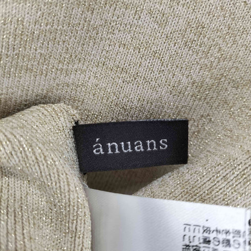 アニュアンス anuans 24ss スクエアネックコンパクトニットトップス レディース FREE