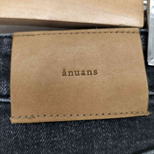 アニュアンス anuans カットオフブラックデニム レディース