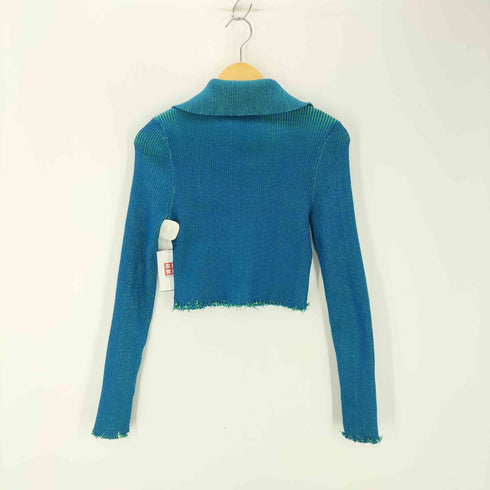 スライ SLY DAMAGING RIB ZIPPED カーディガン レディース FREE
