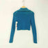 スライ SLY DAMAGING RIB ZIPPED カーディガン レディース FREE