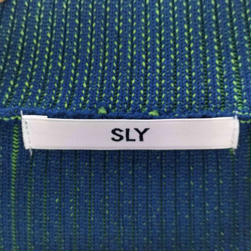 スライ SLY DAMAGING RIB ZIPPED カーディガン レディース FREE