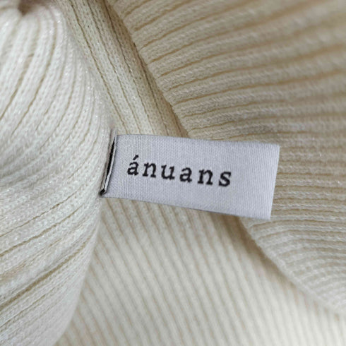 アニュアンス anuans シアーコンビネーションリブニットセットアップ トップスのみ レディース JPN:M
