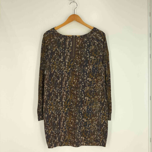 ポールスミスプラス Paul+ Paul Smith 総柄 バックジップ カットソーワンピース レディース M