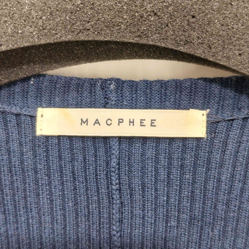 マカフィー MACPHEE リブコットンロングカーディガン レディース S