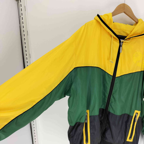 ネスタブランド NESTA BRAND ロゴ 両面プリント 切替 フーディー フルジップ ポリエステル ジャケット メンズ 3L