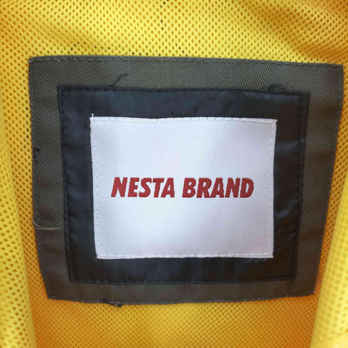 ネスタブランド NESTA BRAND ロゴ 両面プリント 切替 フーディー フルジップ ポリエステル ジャケット メンズ 3L