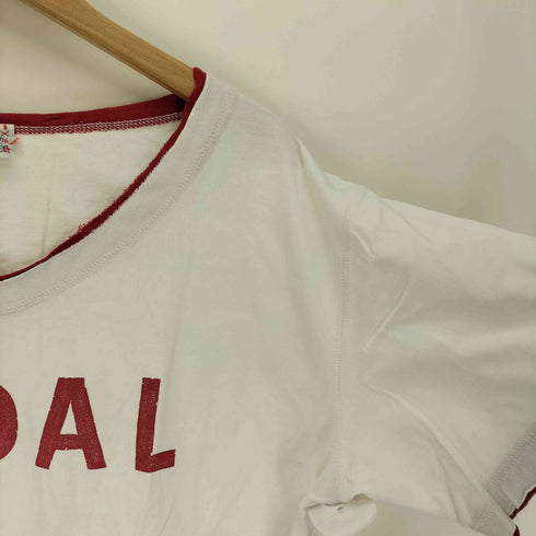 GOAL プリント レイヤード カットオフ Vネック Tシャツ メンズ import:L