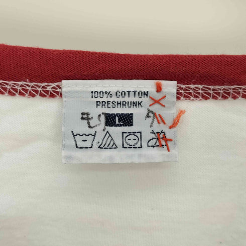 GOAL プリント レイヤード カットオフ Vネック Tシャツ メンズ import:L