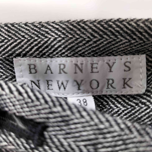 バーニーズニューヨーク BARNEYS NEWYORK レーヨン混 ウールヘリンボーンフレアスラックス レディース EUR:38