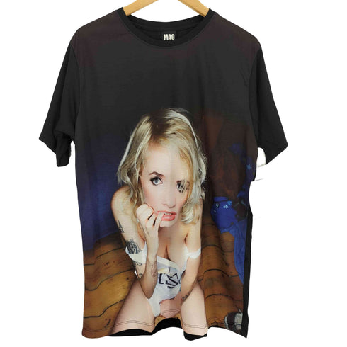MAO MAO 大判 フォト プリント Tシャツ メンズ import:XL