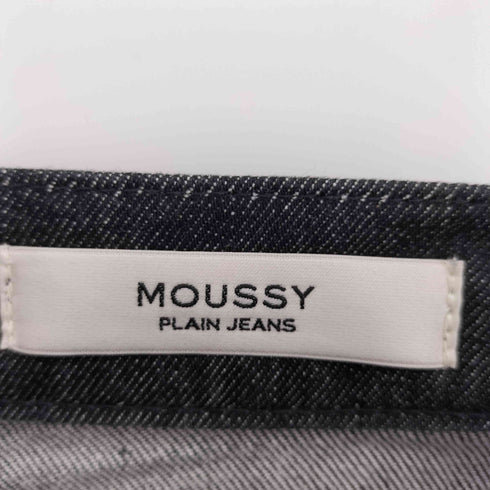 マウジー moussy 21SS PLAIN JEANS BLK STRAIGHT プレーン ジーンズ ブラック ストレート デニム パンツ レディース 24