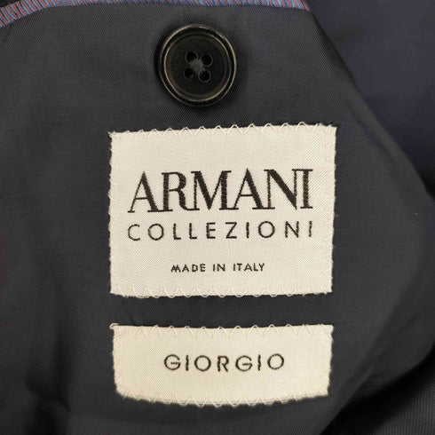 アルマーニコレツィオーニ ARMANI COLLEZIONI イタリア製 ウールシルク 総裏 開き見せ ノーベント 2Bシングルテーラードジャケット メンズ 52/R