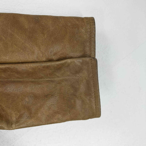 ギャップ Gap 00s OLD スナップボタンレザー比翼コート レディース L