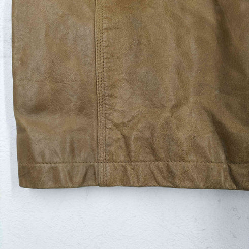 ギャップ Gap 00s OLD スナップボタンレザー比翼コート レディース L