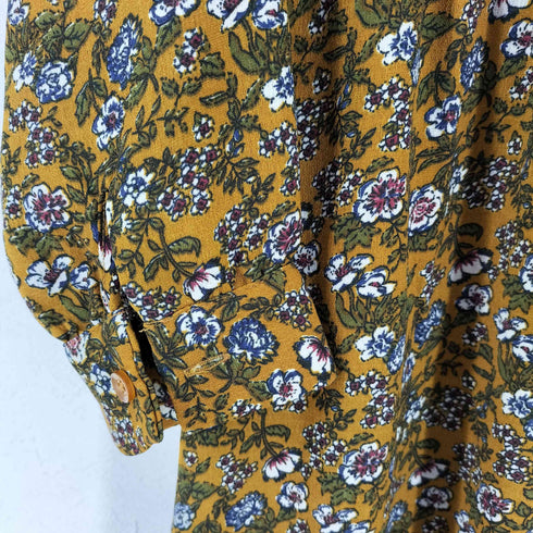 フロントボタン 花柄ワンピース レディース import:M