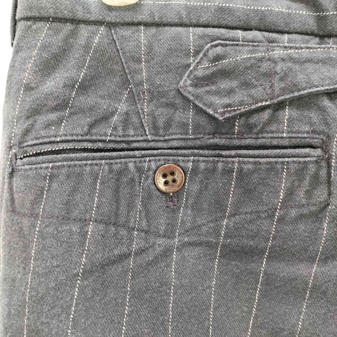 ポロバイラルフローレン Polo by RALPH LAUREN ボタンフライ ストライプ バックルバック コットン スラックス メンズ 30/30