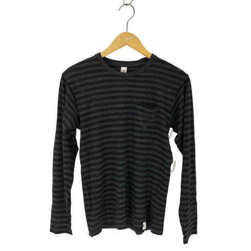 GOOD&WOOLEN ボーダー柄 ウール クルーネック ロングTシャツ メンズ JPN:S