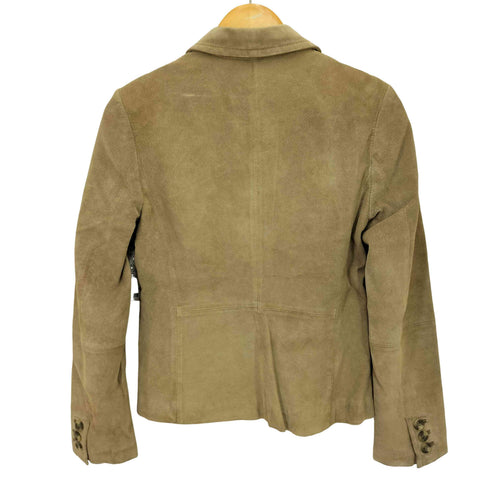 マックスマーラウィーケンドライン Max Mara WEEKEND LINE 3B スウェード レザー テーラード ジャケット レディース EUR:38