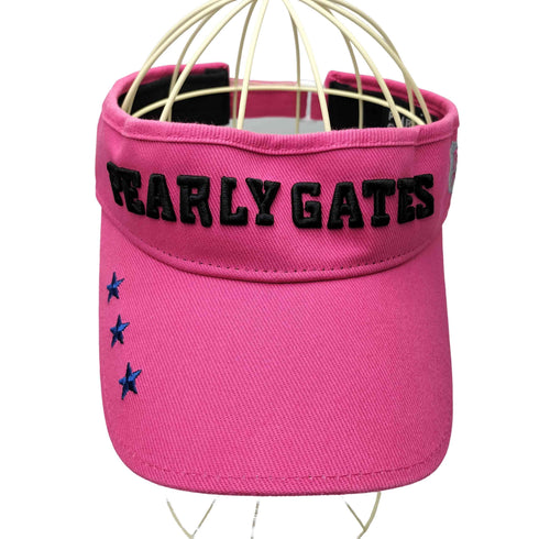 パーリーゲイツ PEARLY GATES ロゴ 刺繍 サンバイザー キャップ Y2K レディース FREE