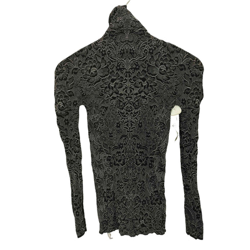 G.DRESS-JAPAN- 花柄 L/S ハイネック セカンドスキン トップ レディース JPN:M