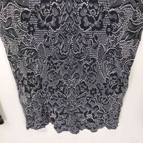 G.DRESS-JAPAN- 花柄 L/S ハイネック セカンドスキン トップ レディース JPN:M