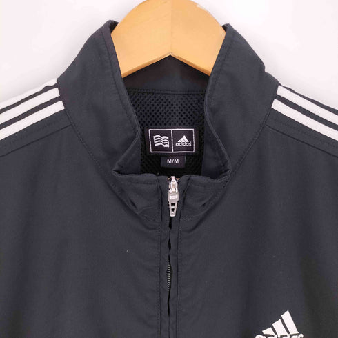アディダス adidas ロゴ刺繍 3ストライプ ジップアップベスト メンズ import:M