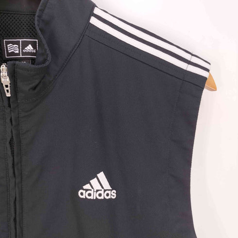 アディダス adidas ロゴ刺繍 3ストライプ ジップアップベスト メンズ import:M