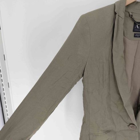 アルマーニエクスチェンジ ARMANI EXCHANGE レーヨン 1B クロップド テーラード ジャケット 肩パッド レディース