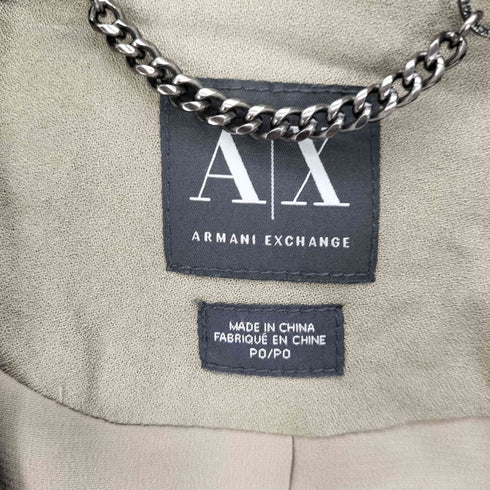 アルマーニエクスチェンジ ARMANI EXCHANGE レーヨン 1B クロップド テーラード ジャケット 肩パッド レディース