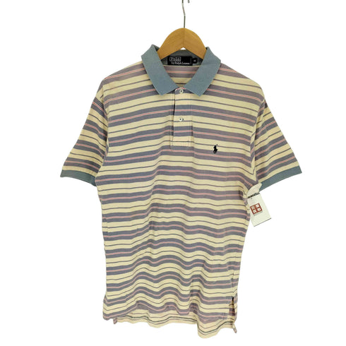 ポロバイラルフローレン Polo by RALPH LAUREN ポニー 刺繍 ボーダー ポロシャツ メンズ import:M