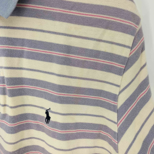 ポロバイラルフローレン Polo by RALPH LAUREN ポニー 刺繍 ボーダー ポロシャツ メンズ import:M